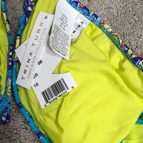 Trina Turk high neck halter bikini top. NWT - Picture 6 of 9